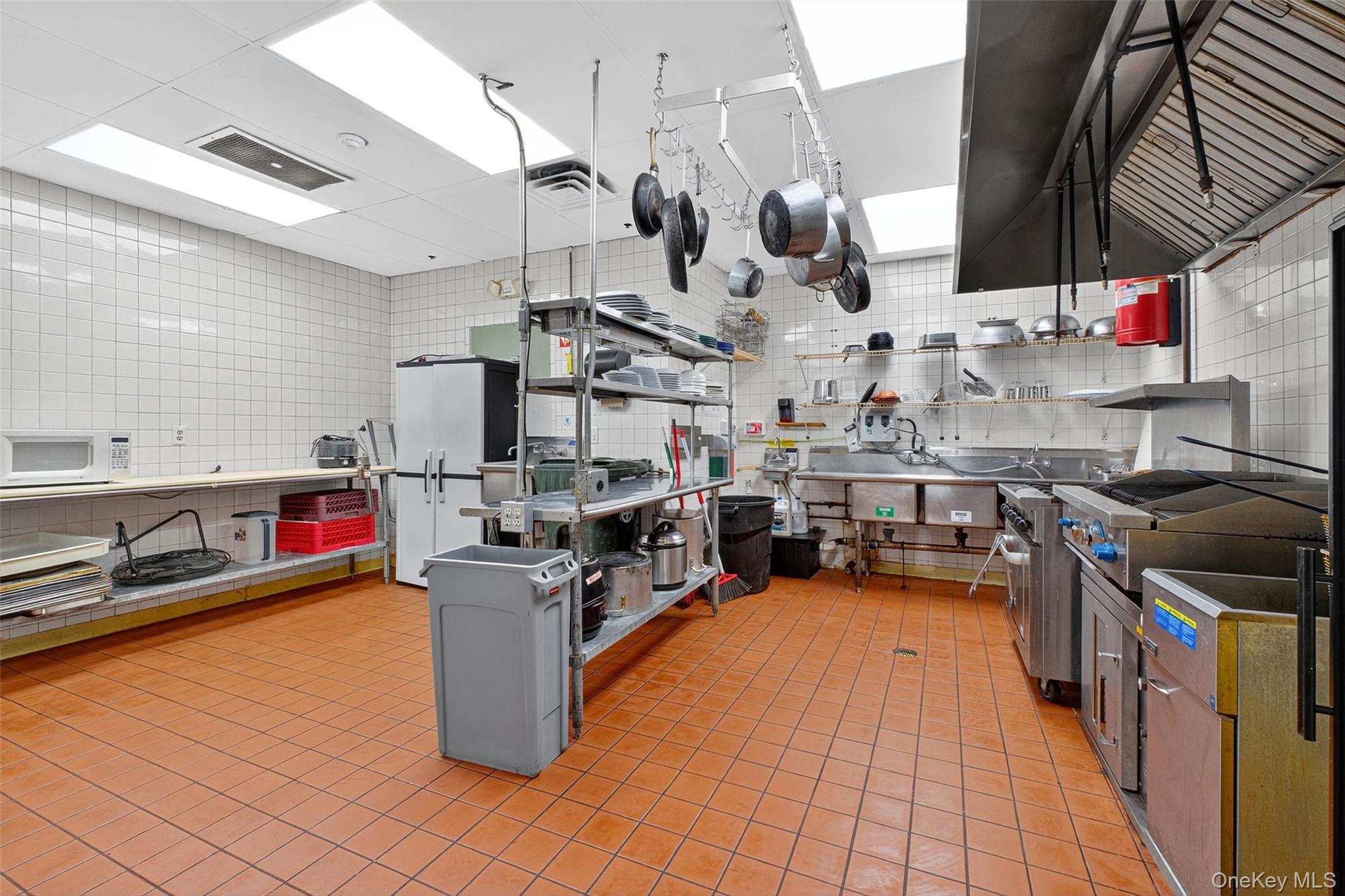 Kitchen with white appliances
