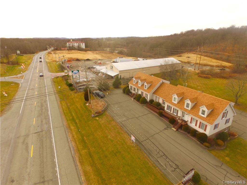 Aerial view of the entire building.