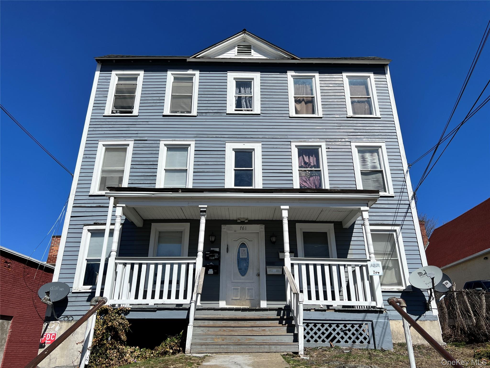 View of front of home with a porch