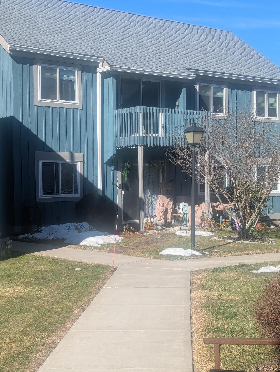 Patio and an entrance to unit