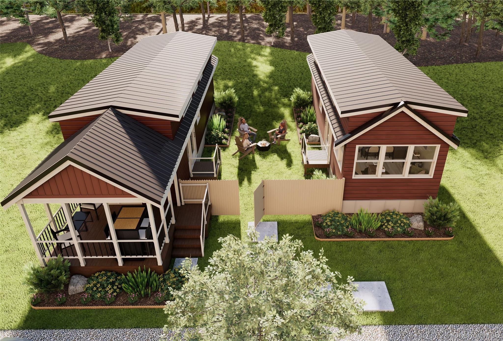 Photo renderings of the Companion Cottage.