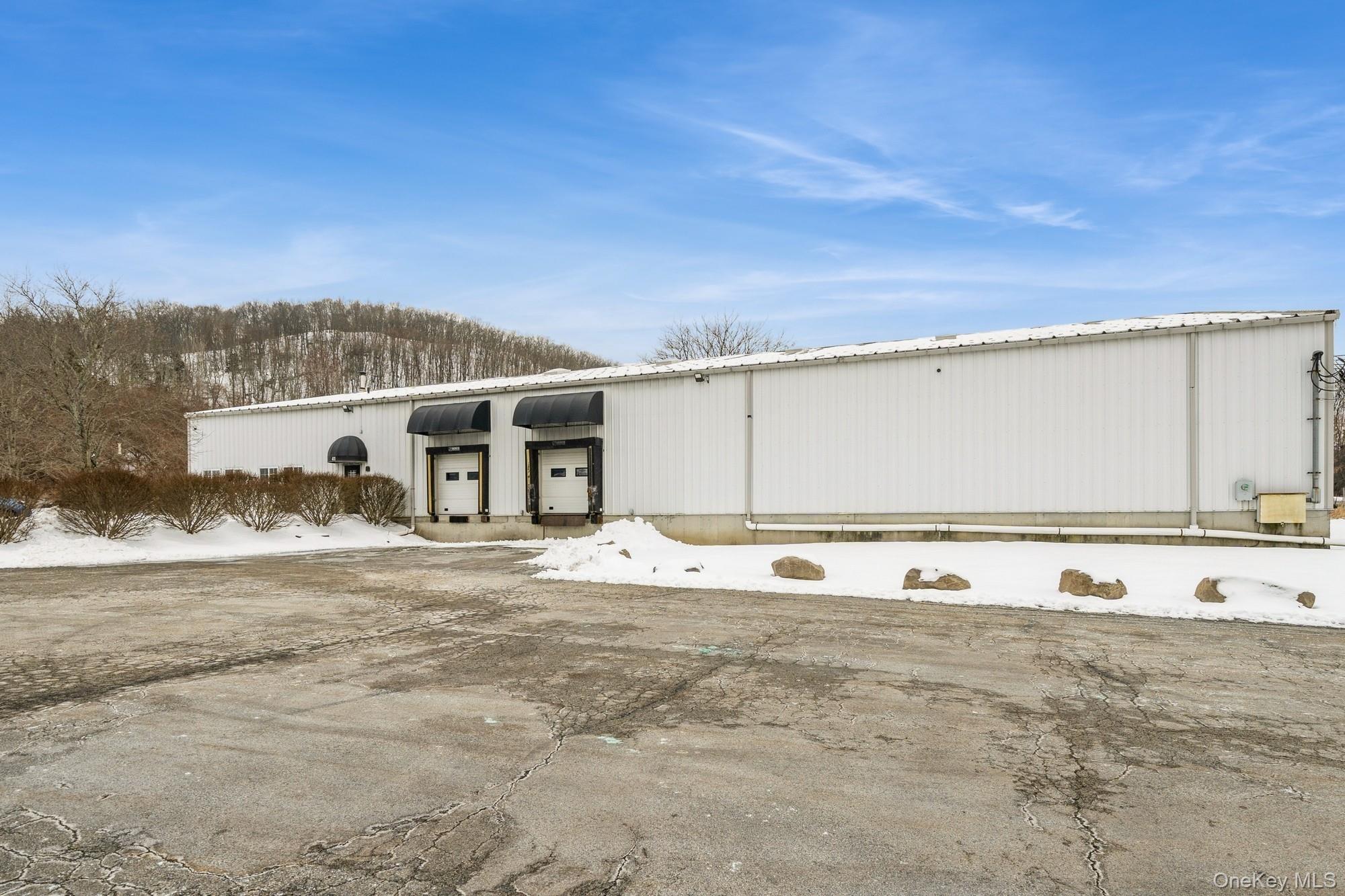 Front of Warehouse featuring two loading docks.