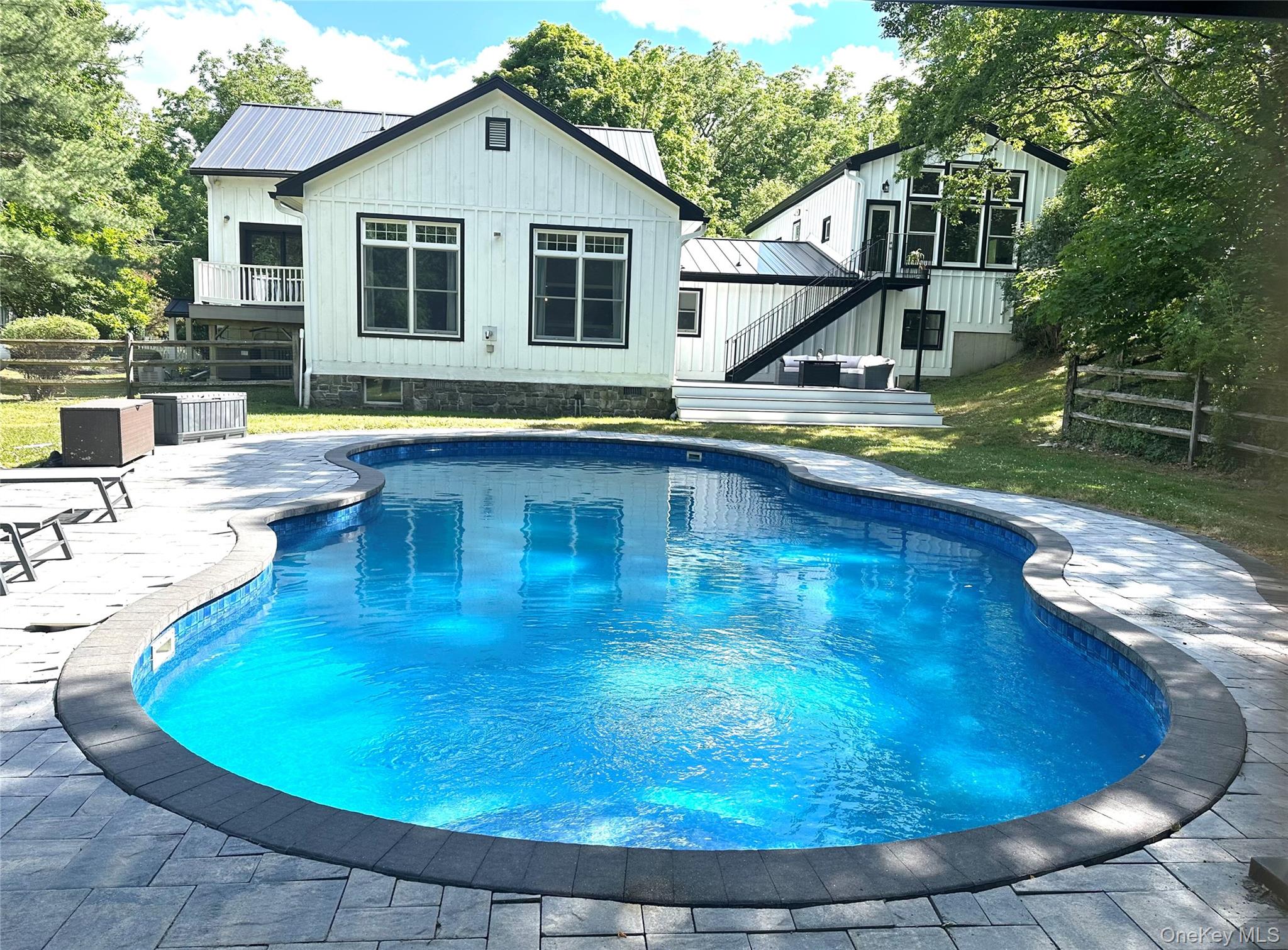 very private pool setting
