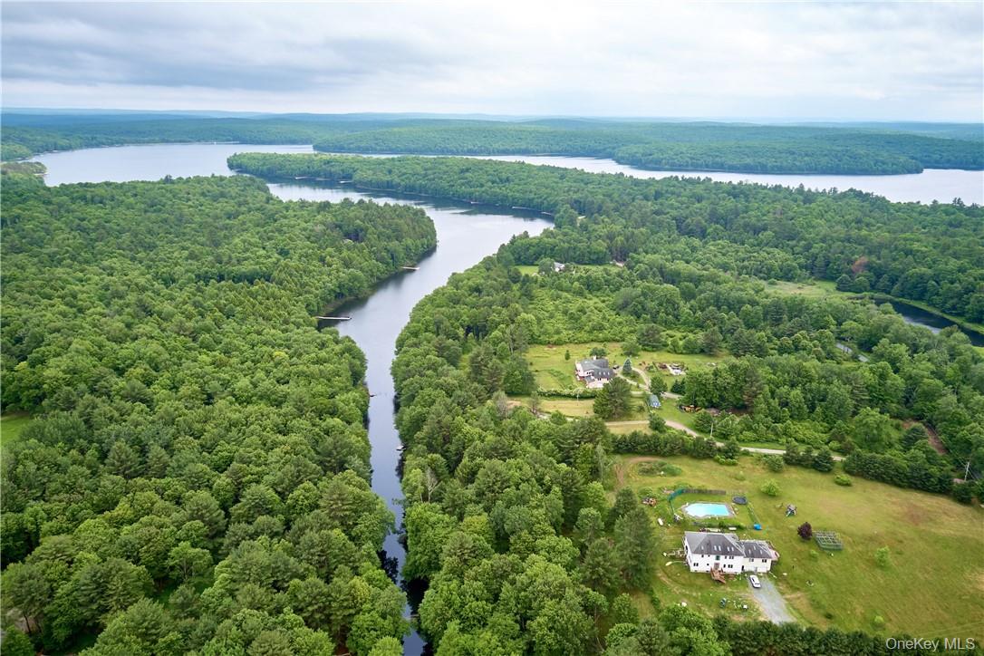 aerial view to lake